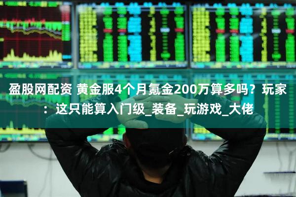 盈股网配资 黄金服4个月氪金200万算多吗？玩家：这只能算入门级_装备_玩游戏_大佬