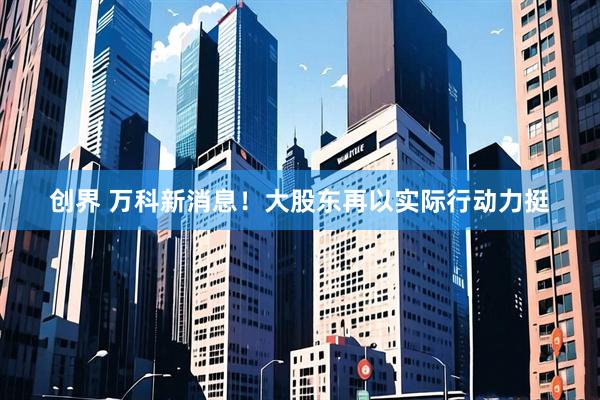 创界 万科新消息!大股东再以实际行动力挺